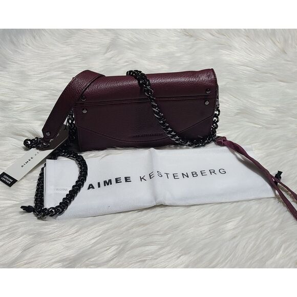 NWT|Aimee Kestenberg Delancey Oxblood Red Wallet Crossbody Bag - Picture 4 of 13